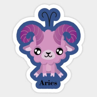 Aries Zodiac Sign Cute Sticker